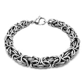 European and American personalized woven men's titanium steel bracelet trendy cool punk handmade chain fashion jewelry spot